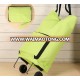 supermarket foldable shopping trolley bag with wheels, polyester lugage bag travel trolley luggage folded